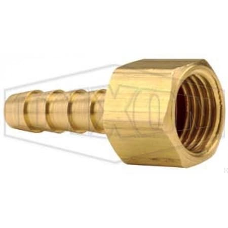 Dixon Gasket Seat Hose Barb, 1/8 x 3/16 in, Female NPSM Swivel x Hose Barb, Brass, Domestic 1260302C